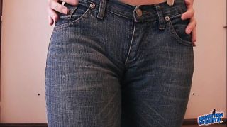 brunette teen jeans smooch