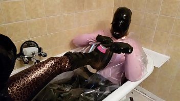 latex piss slave funnel