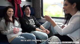 women force sex in public train