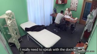 blonde nurse wanking two male patients