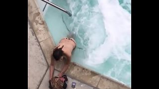pool cabin naked spy