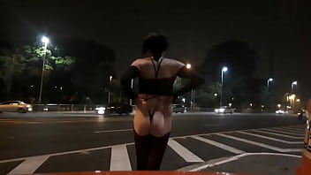 flashing crossdresser video