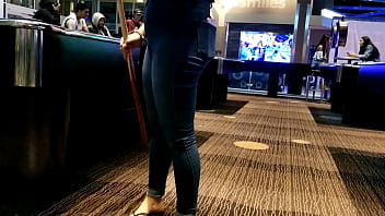 big booty in shiny jeans hd