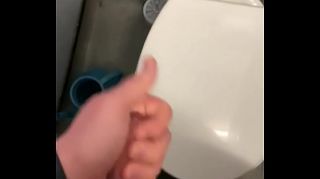 spy wank in work toilet