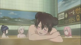 school girls bathing scene