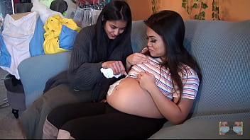 pregnant asian belly movement