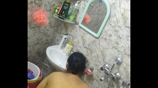 busty aunty bathing boobs video