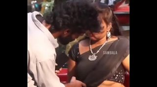 black saree aunty seduced in bus video