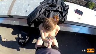 short hair petit tomboy with nice tits gets fucked on break
